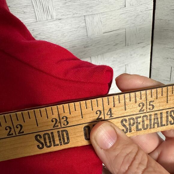 Roman’s women’s Henley long sleeve T-shirt, red Normcore casual plus size ￼ - Picture 7 of 8